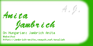 anita jambrich business card